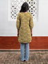 Mustard Georgette Floral Printed A-Line Tunic